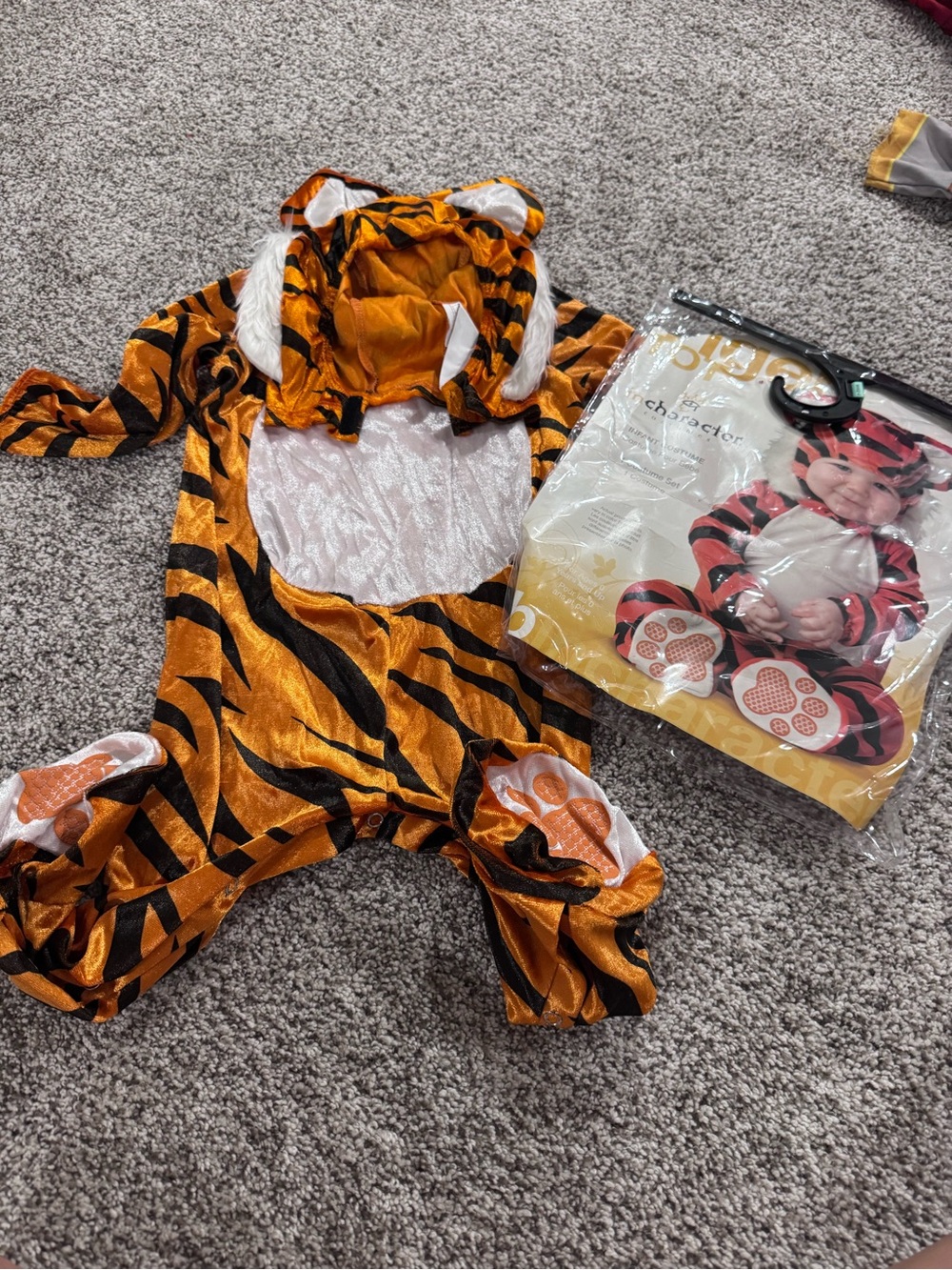 Baby 12-18m Orange Tiger Costume with Hood